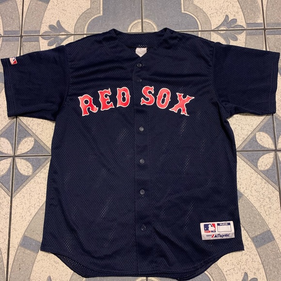 red sox button down jersey